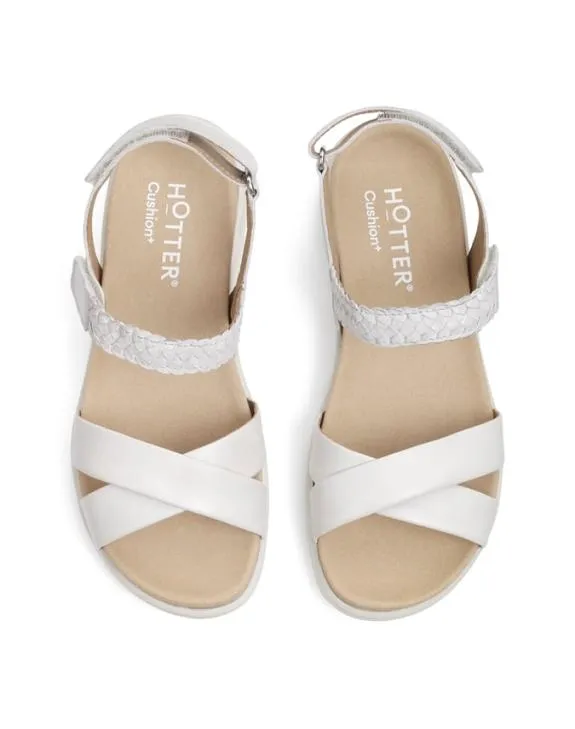 Elba Sandals Ivory Women Hotter Touch Fasten Sandals