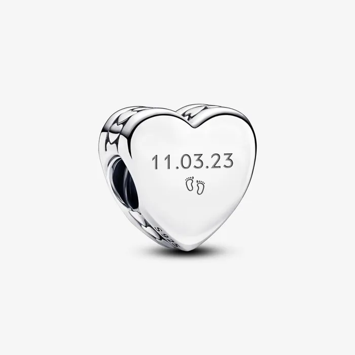 Engravable Charms Women Pandora Engravable Heart Charm Sterling Silver
