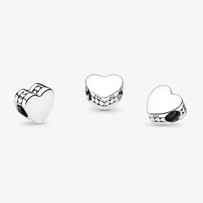 Engravable Charms Women Pandora Engravable Heart Charm Sterling Silver
