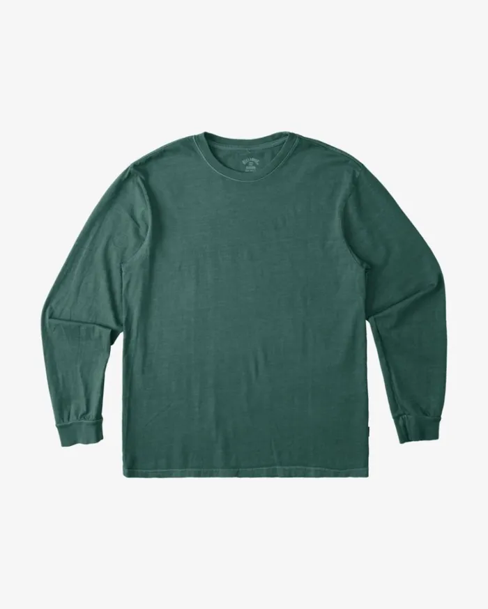 Essential Wave Washed Long Sleeve TShirt Dark Forest Men Billabong TShirts