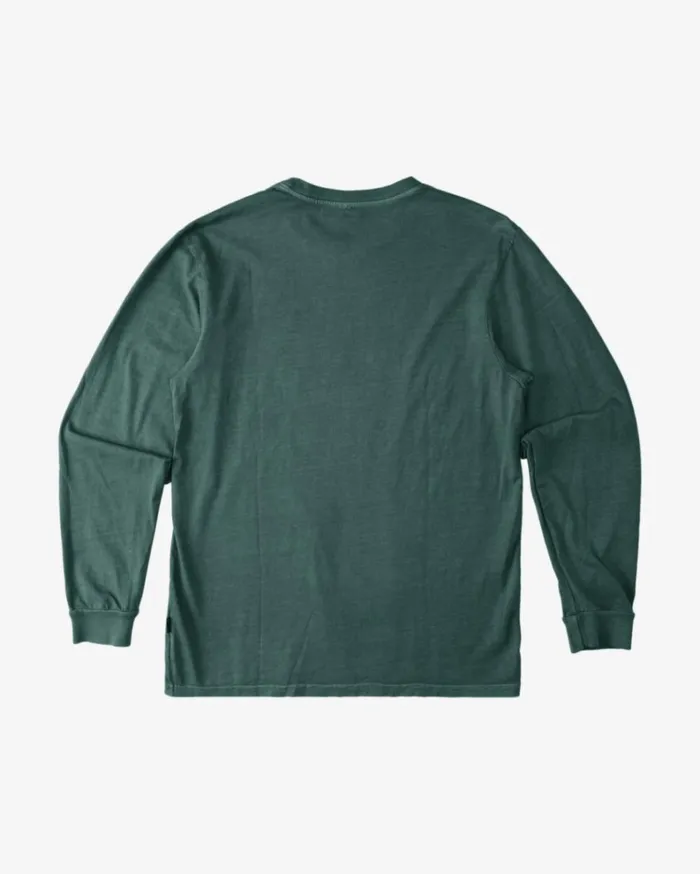 Essential Wave Washed Long Sleeve TShirt Dark Forest Men Billabong TShirts