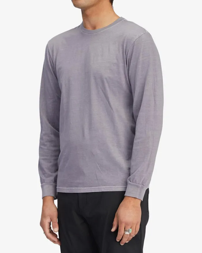 Essential Wave Washed Long Sleeve TShirt Purple Haze Men Billabong TShirts