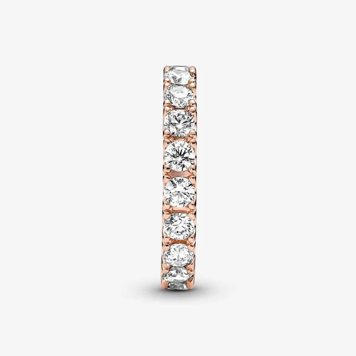 Eternity Rings Women Pandora Sparkling Row Eternity Ring Rose Gold Plated