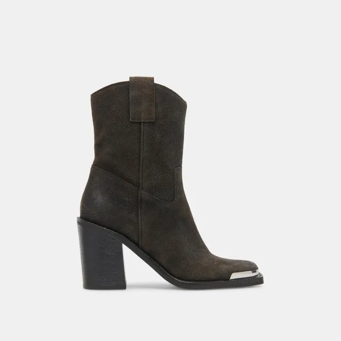 Falon Boots Espresso Distressed Leather Women Dolce Vita Boots and Booties
