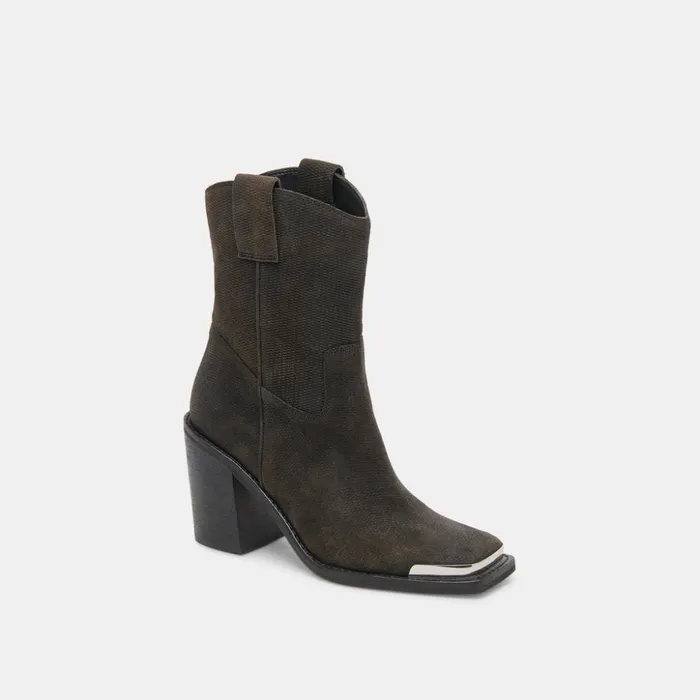 Falon Boots Espresso Distressed Leather Women Dolce Vita Boots and Booties
