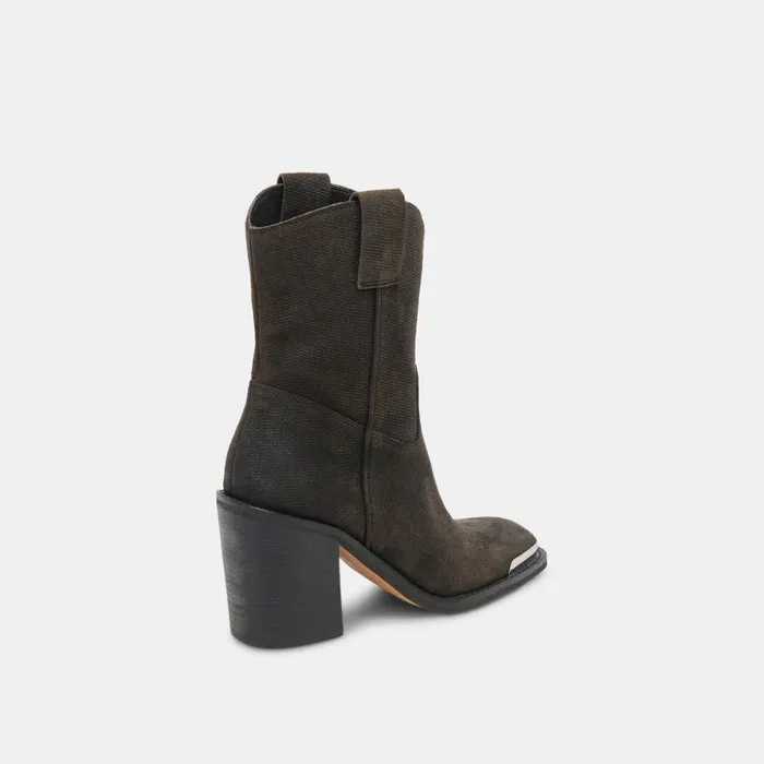 Falon Boots Espresso Distressed Leather Women Dolce Vita Boots and Booties