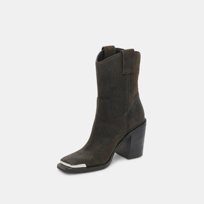 Falon Boots Espresso Distressed Leather Women Dolce Vita Boots and Booties
