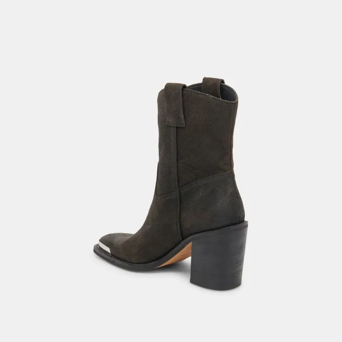 Falon Boots Espresso Distressed Leather Women Dolce Vita Boots and Booties