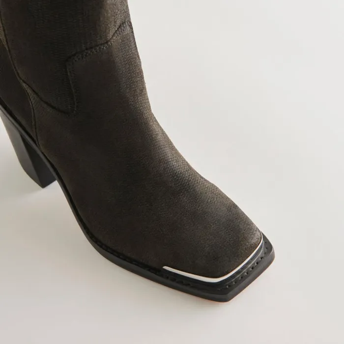 Falon Boots Espresso Distressed Leather Women Dolce Vita Boots and Booties