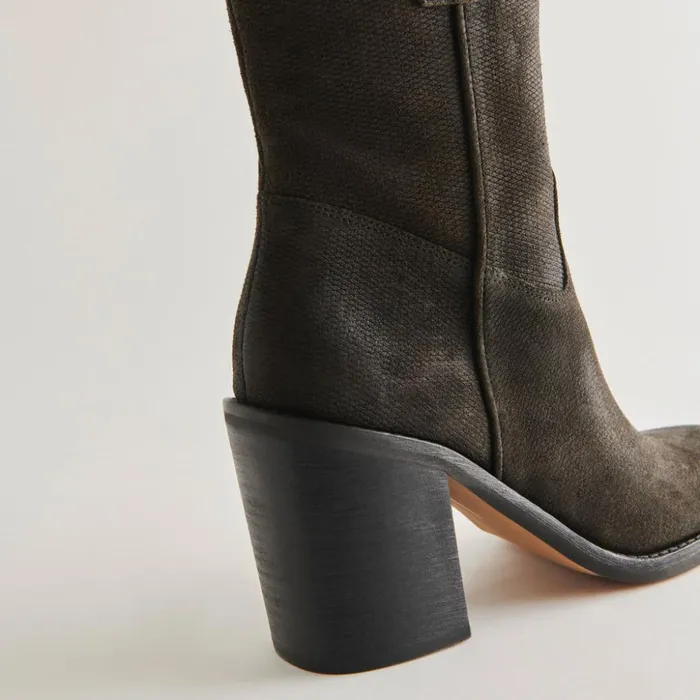 Falon Boots Espresso Distressed Leather Women Dolce Vita Boots and Booties