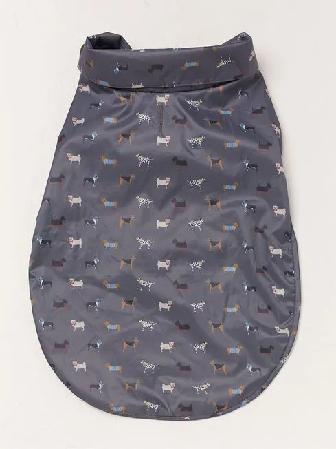 Fatface Pet Coats Grey Marching Dogs 40cm Raincoat