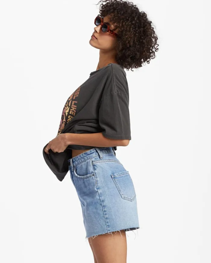 Feel Like Sunshine TShirt Off Black Women Billabong Graphic Tees and Tanks