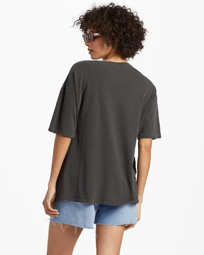 Feel Like Sunshine TShirt Off Black Women Billabong Graphic Tees and Tanks