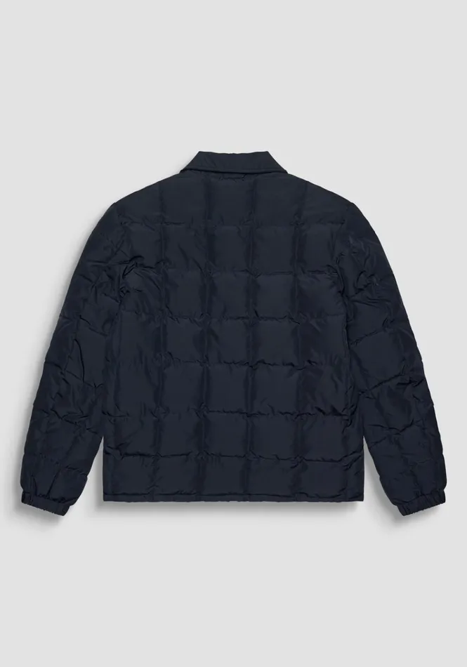 Field Jackets And Coats Men Antony Morato Regular Fit Down Jacket In Blue Technical Fabric And Dupont Sorona Synthetic Padding Blue Ink