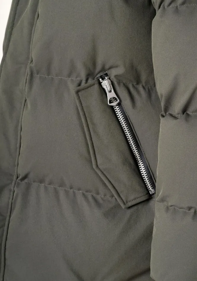 Field Jackets And Coats Men Antony Morato Regular Fit Down Jacket In Green Technical Fabric And Synthetic Padding Dark Olive Green