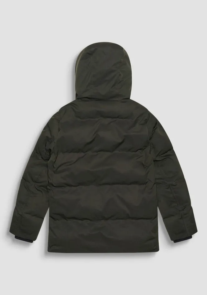 Field Jackets And Coats Men Antony Morato Regular Fit Down Jacket In Green Technical Fabric And Synthetic Padding Dark Olive Green
