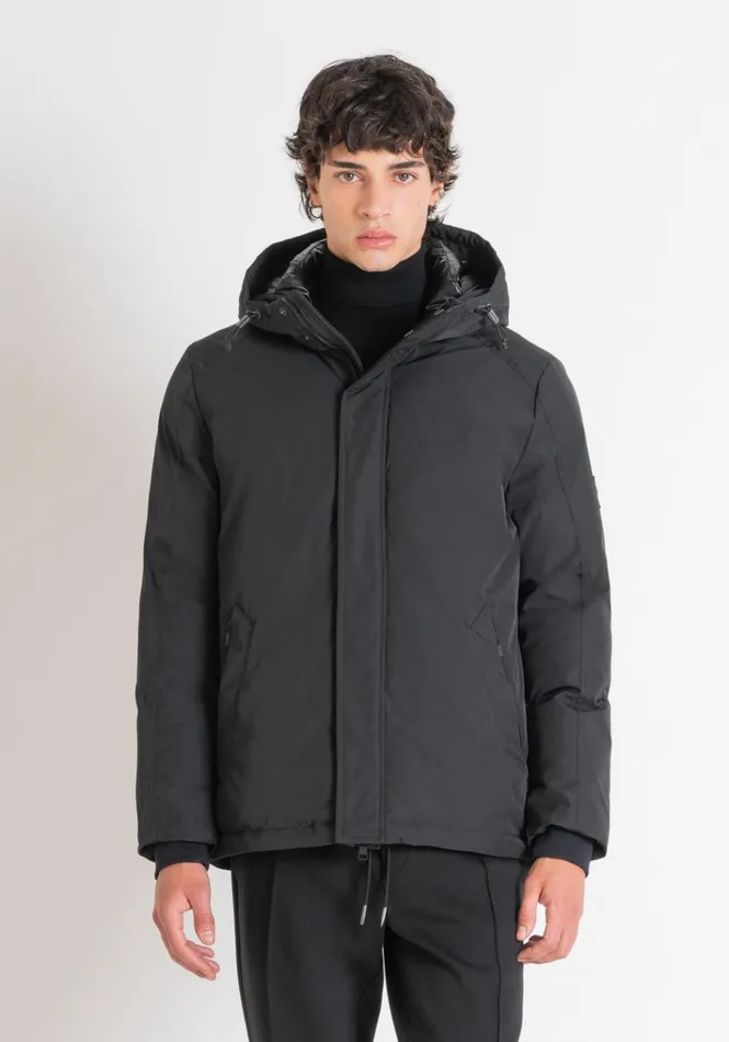 Field Jackets And Coats Men Antony Morato Regular Fit Jacket In Black Sustainable Polyester With Synthetic Padding Black