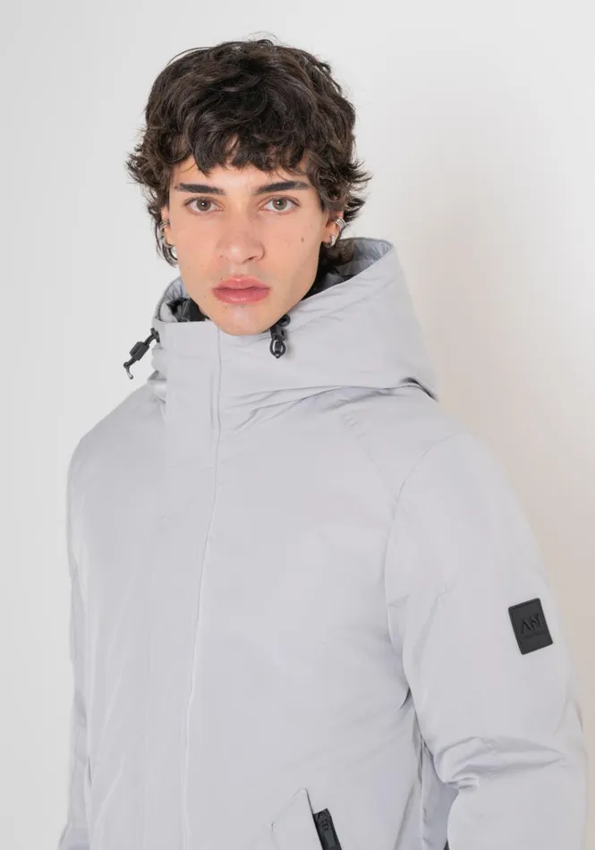 Field Jackets And Coats Men Antony Morato Regular Fit Jacket In Grey Sustainable Polyester With Synthetic Padding Moon Grey