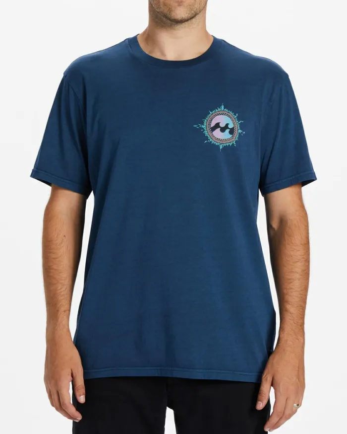 Flame TShirt Dark Blue Men Billabong TShirts