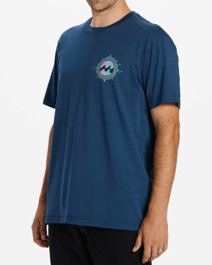 Flame TShirt Dark Blue Men Billabong TShirts
