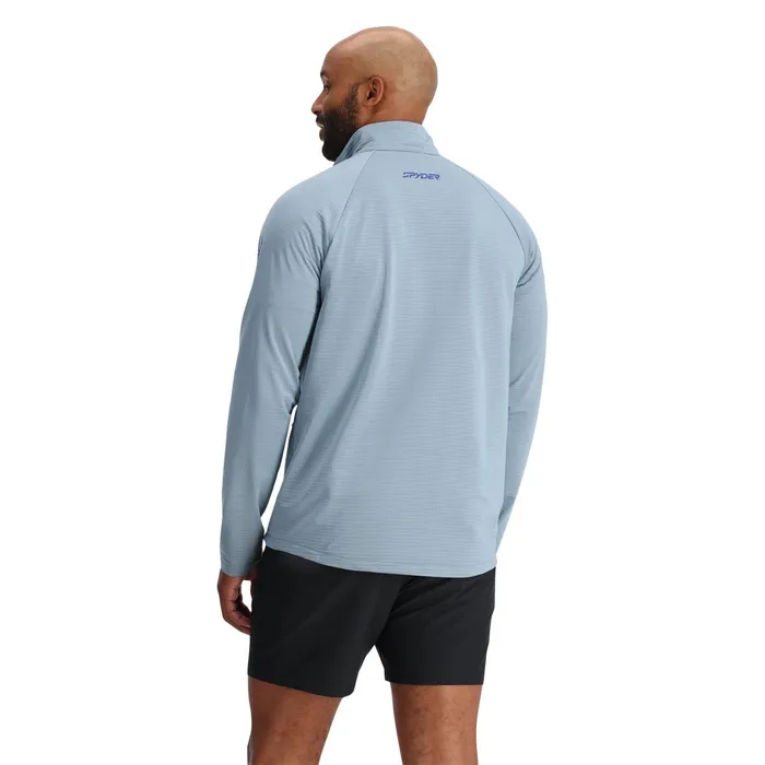Fleece Mens Spyder Matrix Gridweb Half Zip 8211 Blue Fog