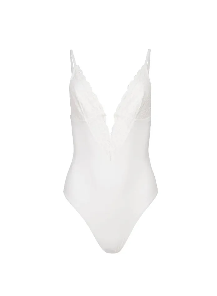 Fleur Du Mal Bodysuits Women Charlotte 3Way Bodysuit Ivory Fleur Du Mal Bodysuits Women Charlotte 3Way Bodysuit Ivory