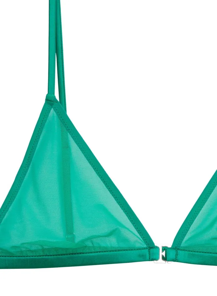 Fleur Du Mal Bralettes and Wireless Bras Women Mesh Triangle Bralette Emerald Fleur Du Mal Bralettes and Wireless Bras Women Mesh Triangle Bralette Emerald