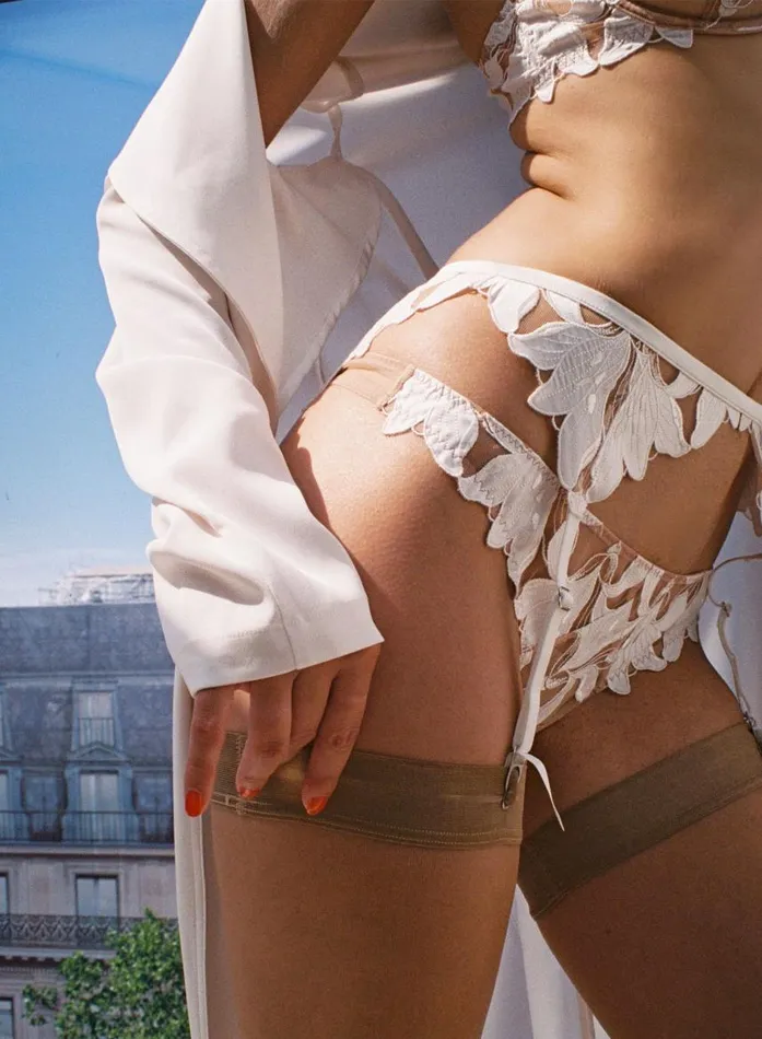 Fleur Du Mal Bridal Women Lily Embroidery Hipster Thong Ivory Fleur Du Mal Bridal Women Lily Embroidery Hipster Thong Ivory