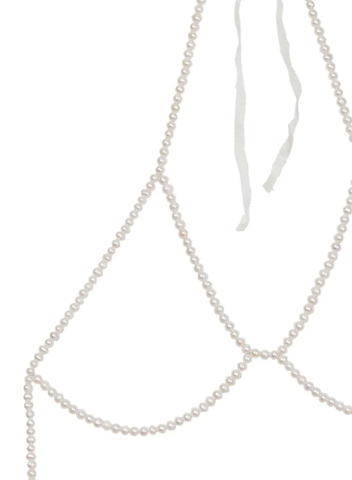 Fleur Du Mal Bridal Women Pearl Framed Bra Ivory Fleur Du Mal Bridal Women Pearl Framed Bra Ivory