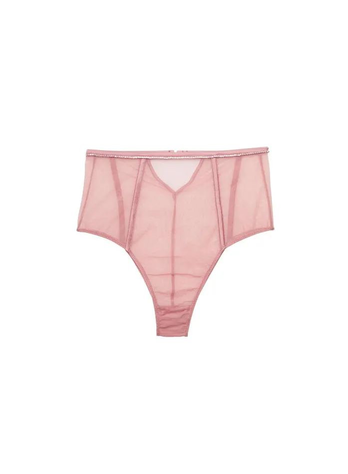 Fleur Du Mal Cheekys and Hiphuggers Women Brilliant High Waist Cheeky Rose Gold Fleur Du Mal Cheekys and Hiphuggers Women Brilliant High Waist Cheeky Rose Gold