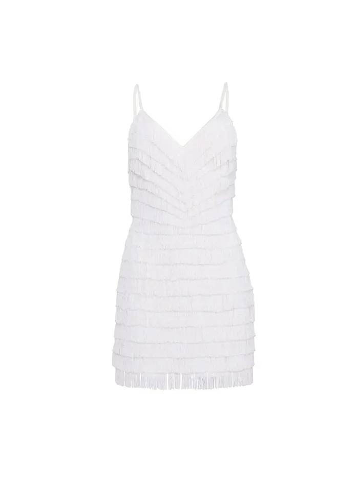 Fleur Du Mal Dresses Women Fringe Dress Ivory Fleur Du Mal Dresses Women Fringe Dress Ivory