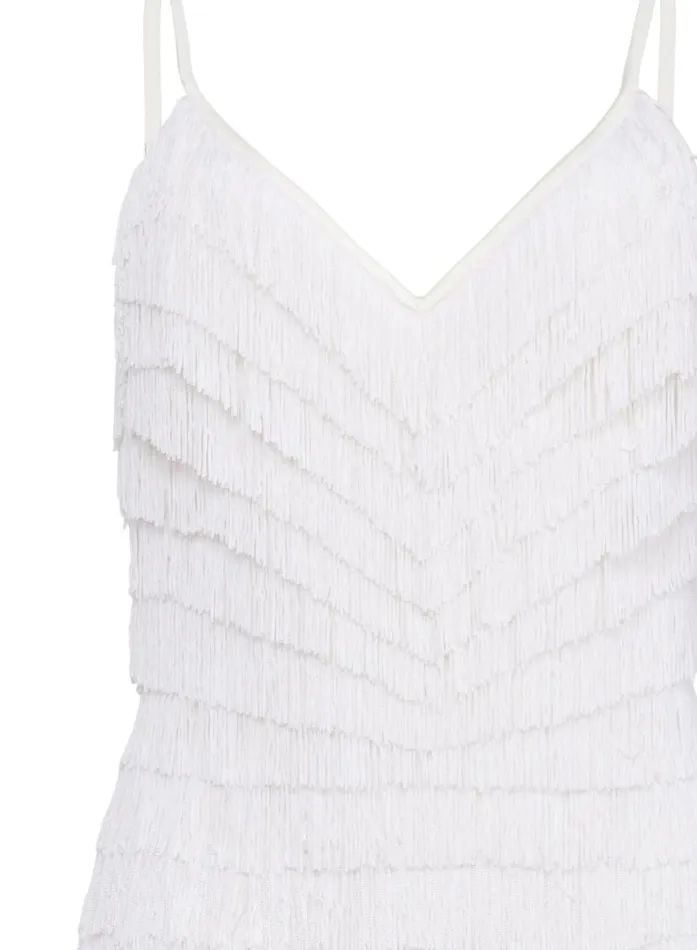 Fleur Du Mal Dresses Women Fringe Dress Ivory Fleur Du Mal Dresses Women Fringe Dress Ivory