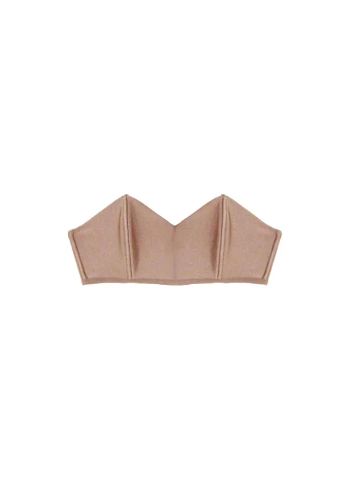 Fleur Du Mal Essentials Bras Women Charlotte Bandeau Bra Tan Fleur Du Mal Essentials Bras Women Charlotte Bandeau Bra Tan