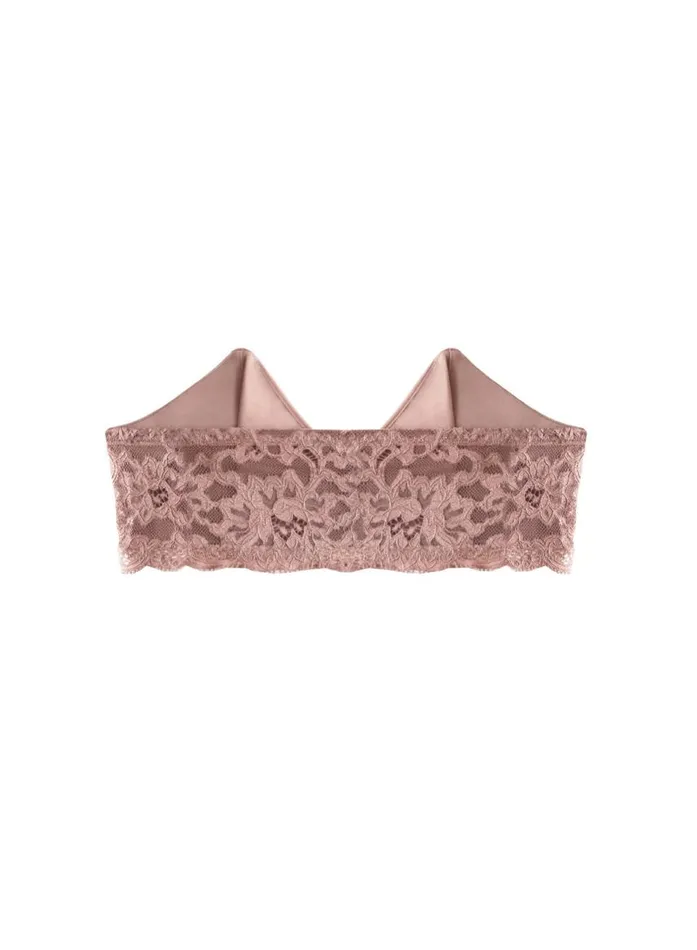Fleur Du Mal Essentials Bras Women Charlotte Bandeau Bra Tan Fleur Du Mal Essentials Bras Women Charlotte Bandeau Bra Tan