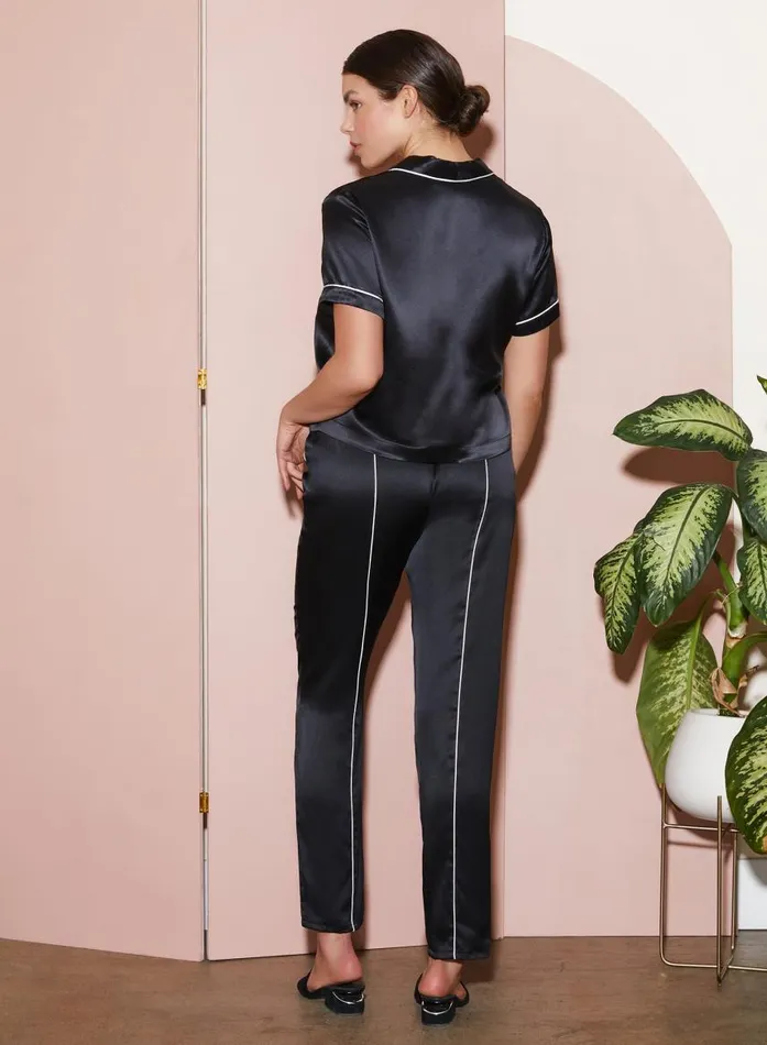 Fleur Du Mal Loungewear Women Bedroom To Boardroom Pant Black Fleur Du Mal Loungewear Women Bedroom To Boardroom Pant Black