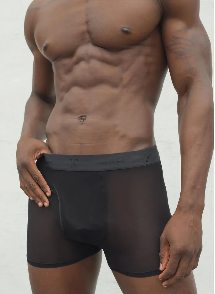 Fleur Du Mal Loungewear Women Men039s Mesh Boxer Brief Black