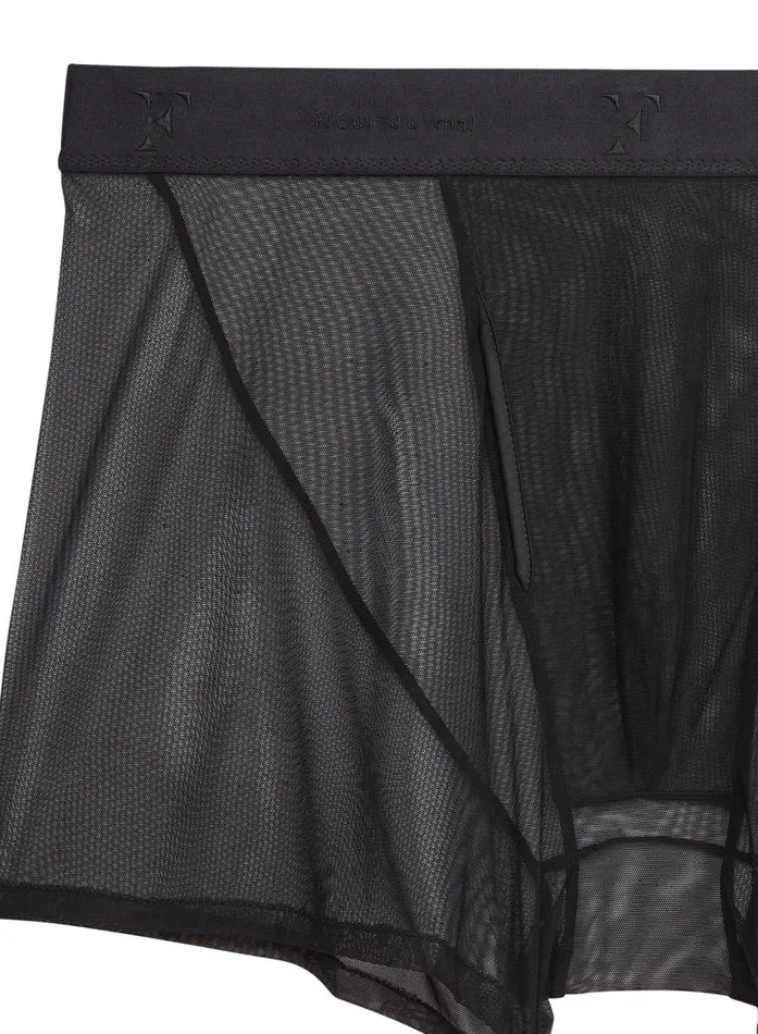 Fleur Du Mal Loungewear Women Men039s Mesh Boxer Brief Black Fleur Du Mal Loungewear Women Men039s Mesh Boxer Brief Black