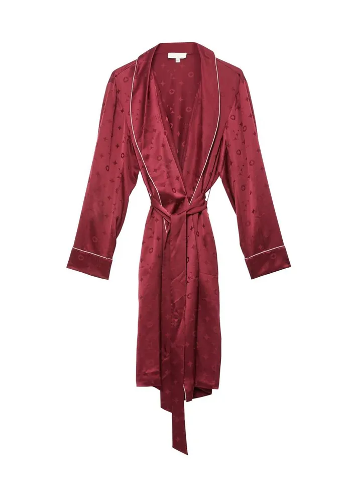 Fleur Du Mal Loungewear Women Men039s Silk Jacquard Robe Barolo Fleur Du Mal Loungewear Women Men039s Silk Jacquard Robe Barolo