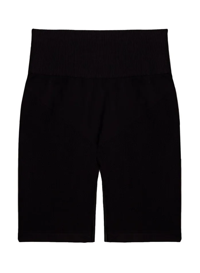 Fleur Du Mal Shorts and Skirts Women Le Body Perforated Knit Bike Shorts Black Fleur Du Mal Shorts and Skirts Women Le Body Perforated Knit Bike Shorts Black