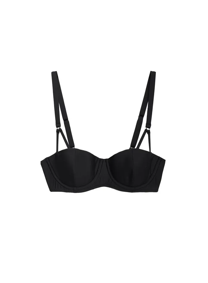 Fleur Du Mal Swim Women Cup Sized Swim Top Black Fleur Du Mal Swim Women Cup Sized Swim Top Black