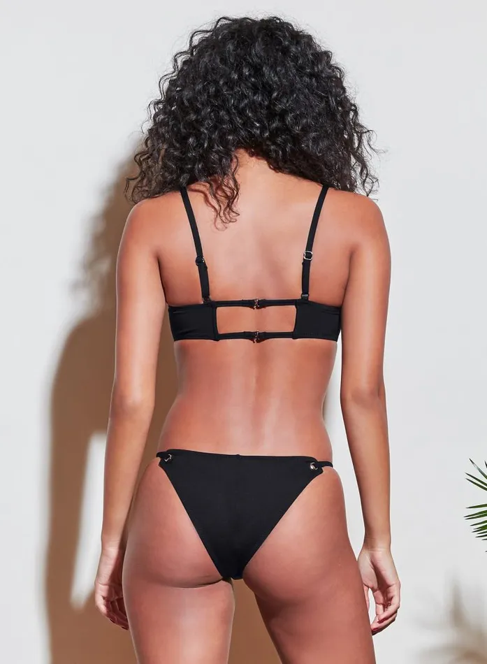 Fleur Du Mal Swim Women Cup Sized Swim Top Black Fleur Du Mal Swim Women Cup Sized Swim Top Black