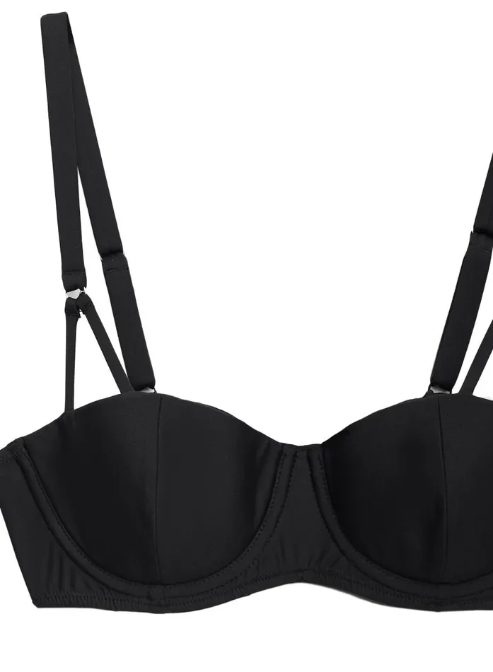 Fleur Du Mal Swim Women Cup Sized Swim Top Black Fleur Du Mal Swim Women Cup Sized Swim Top Black