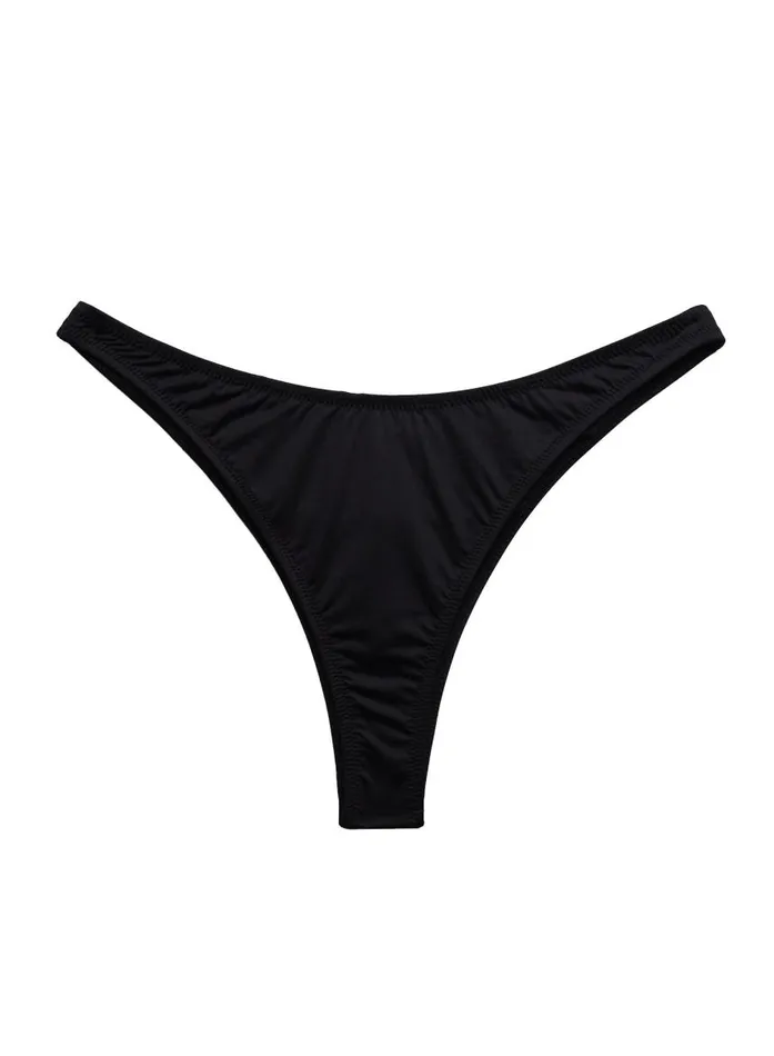 Fleur Du Mal Swim Women High Leg Bikini Bottom Black