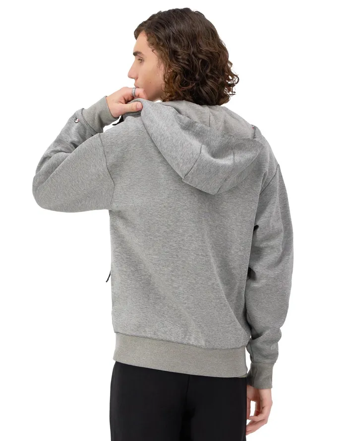 Flex ZipFront Hoodie Script Logo Oxford Grey Men Champion Jackets