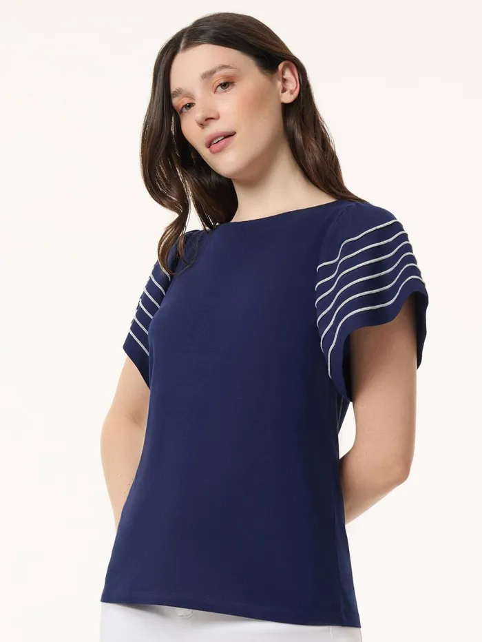Flutter ShortSleeve Top Cotton Modal Women Jones New York Tops and Blouses Flutter ShortSleeve Top Cotton Modal Women Jones New York Tops and Blouses