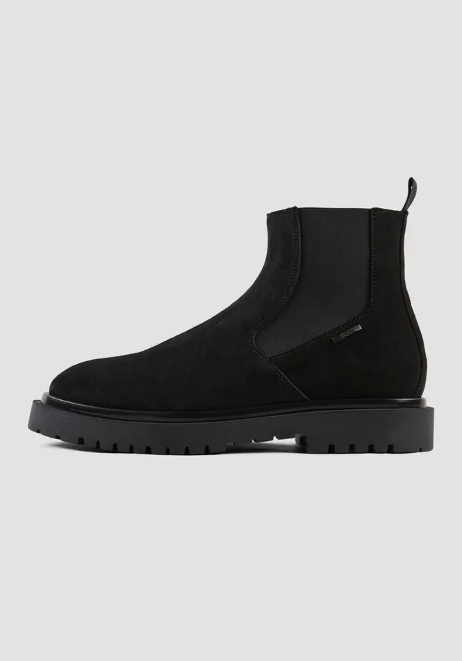 Formal Shoes Men Antony Morato Avedon Chelsey Boot In Suede Black