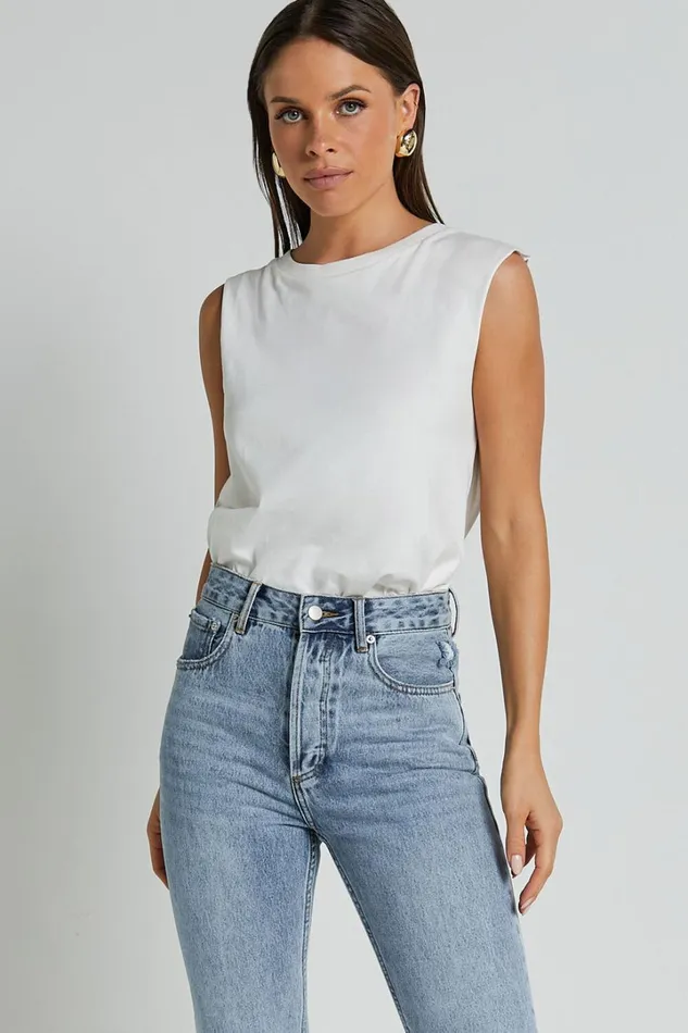 Gia Tee 8211 High Neck Tshirt In White Women Showpo Basics