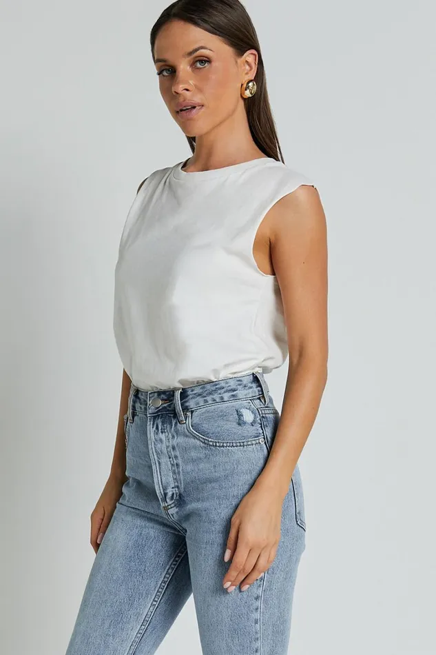 Gia Tee 8211 High Neck Tshirt In White Women Showpo Basics