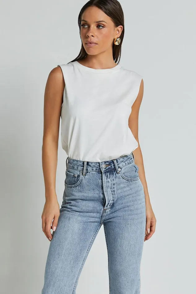 Gia Tee 8211 High Neck Tshirt In White Women Showpo Basics