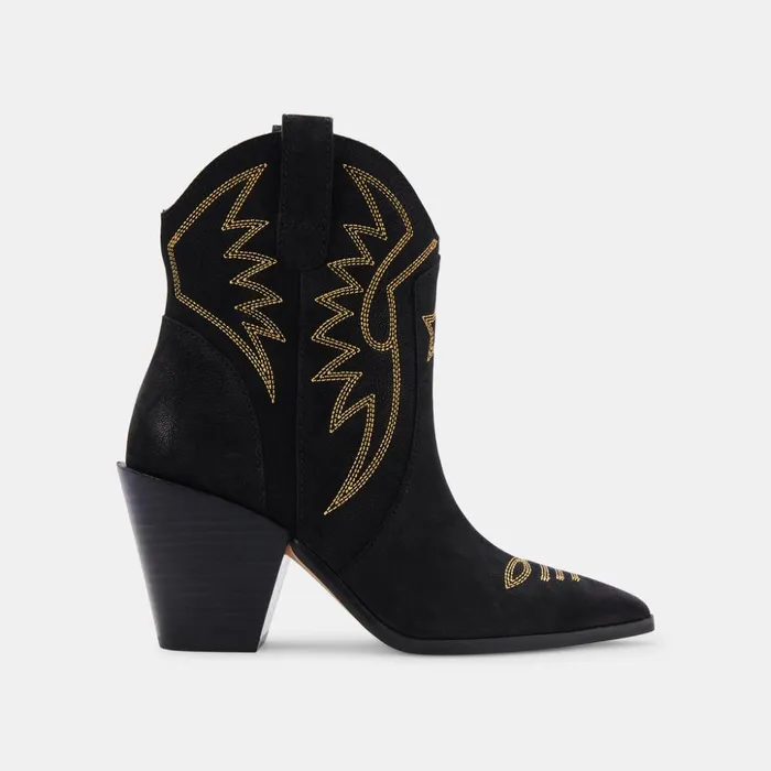 Ginni Booties Black Nubuck Women Dolce Vita Boots and Booties